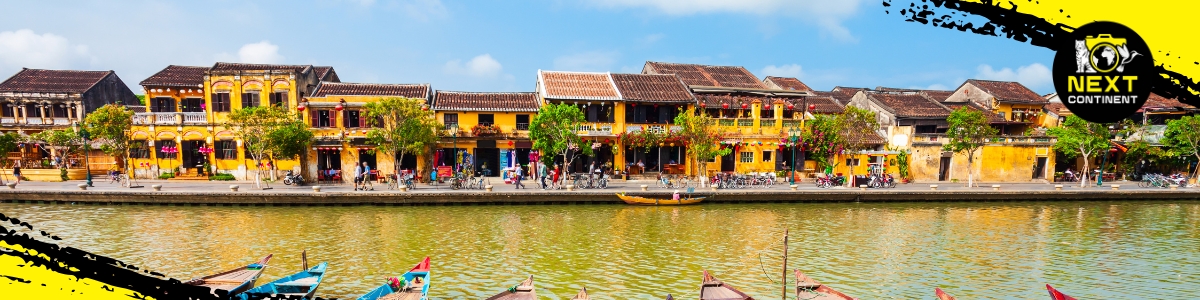A sweeping landscape shot of Ancient Town Hoi An