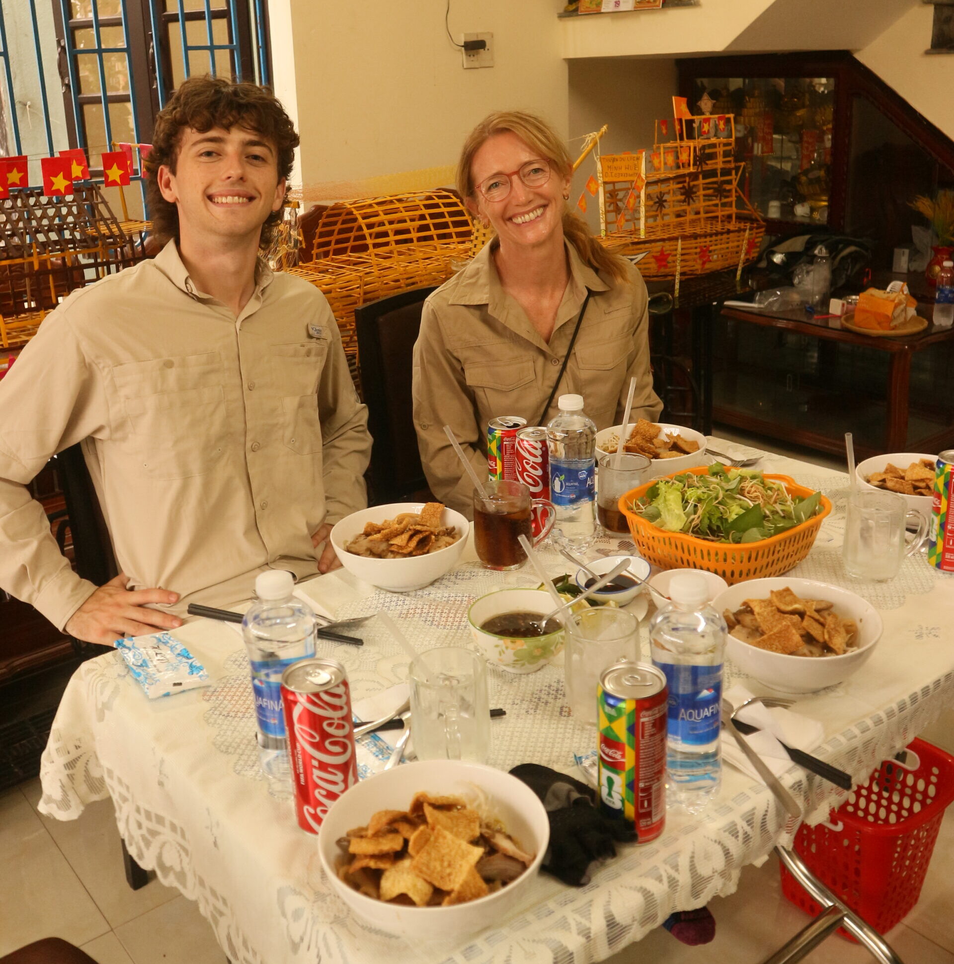 Guests enjoying Cao Lầu during Next Continent's Wild Hoi An 1-Day Birding Tour in Hoi An, Vietnam